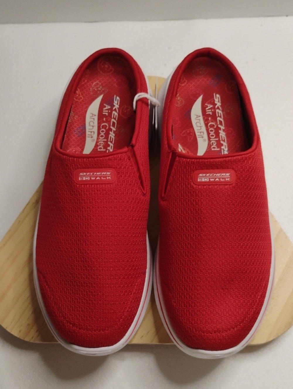 Skechers Red Slip-On Casual Walking Shoes